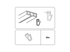 Outlet Gardinia Faltengleiter Weiß 30-er Pack