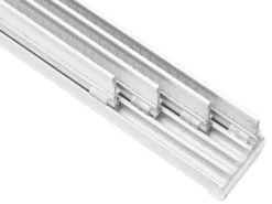 Gardinia Flächenvorhangschiene Komfort Komplett-Set 4-läufig Weiß 225 cm