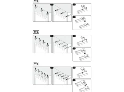 Gardinia Flächenvorhangschiene Komfort Komplett-Set 4-läufig Weiß 225 cm