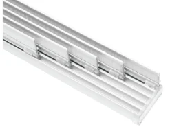 Gardinia Flächenvorhangschiene Komfort Komplett-Set 5-läufig Weiß 280 cm