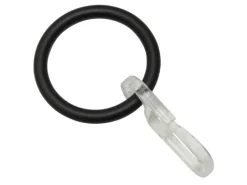 Gardinia Gardinenringe Kos für Ø 27 mm Schwarz 6-er Pack