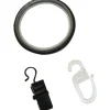 Gardinia Gardinenringe mit Gleiteinlage Industrial Home Ø 25 mm Schwarz 10 Stück