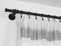 Gardinia Gardinenringe mit Gleiteinlage Industrial Home Ø 25 mm Schwarz 10 Stück