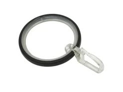 Gardinia Gardinenringe-Set Denver für Ø 25 mm Schwarz Matt 10-teilig