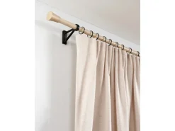 Gardinia Gardinenringe-Set Denver für Ø 25 mm Schwarz Matt 10-teilig