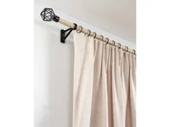 Gardinia Gardinenringe-Set Denver für Ø 25 mm Schwarz Matt 10-teilig