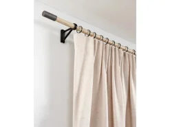 Gardinia Gardinenringe-Set Denver für Ø 25 mm Schwarz Matt 10-teilig