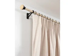 Gardinia Gardinenringe-Set Denver für Ø 25 mm Schwarz Matt 10-teilig