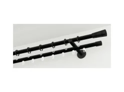 Gardinia Gardinenstange Chicago mit Innenlauf I Ø 20 mm Schwarz - Matt 160 cm