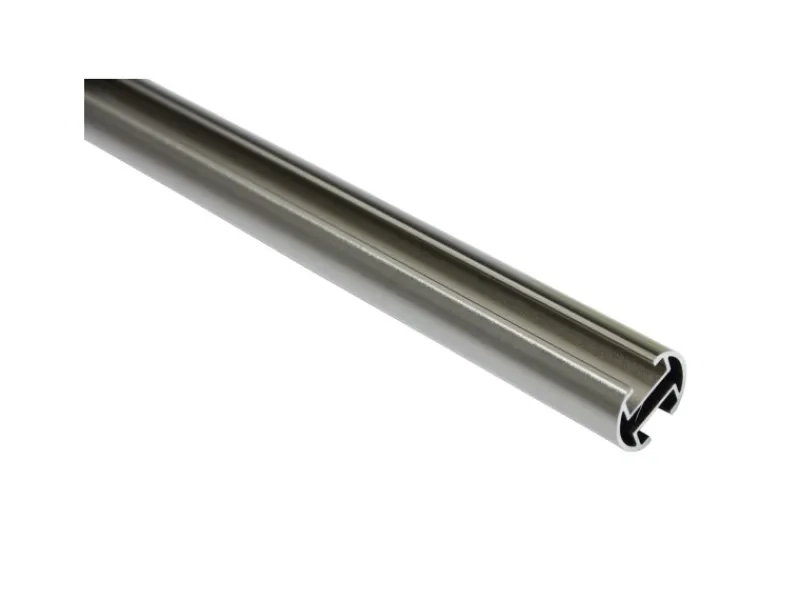 Gardinia Gardinenstange Chicago mit Innenlauf II Ø 20 mm Edelstahloptik 160 cm