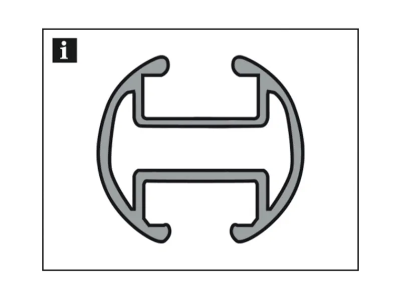 Gardinia Gardinenstange Chicago mit Innenlauf II Ø 20 mm Edelstahloptik 160 cm