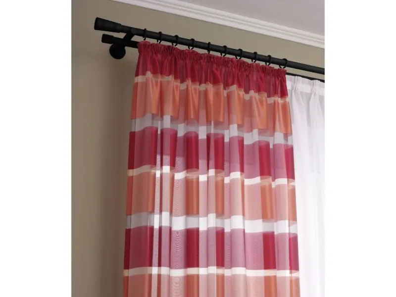 Gardinia Gardinenstange Chicago mit Innenlauf I Ø 20 mm Schwarz - Matt 200 cm