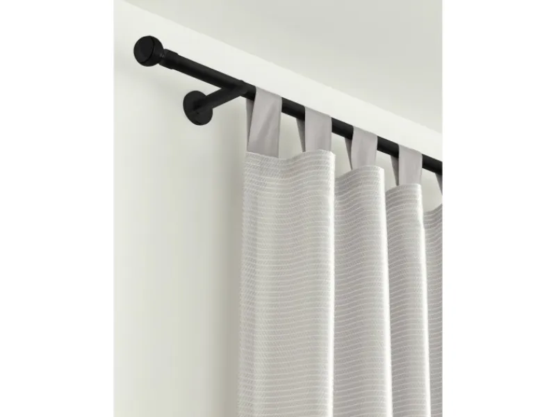 Gardinia Gardinenstange Chicago mit Innenlauf I Ø 20 mm Schwarz - Matt 240 cm