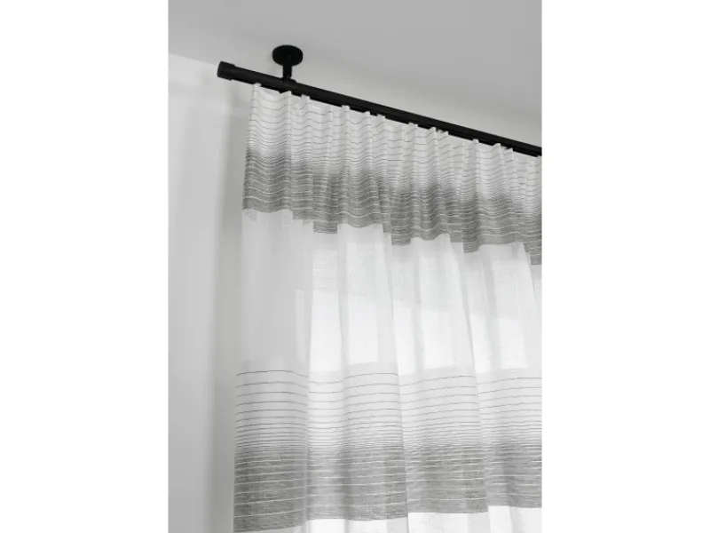 Gardinia Gardinenstange Chicago mit Innenlauf I Ø 20 mm Schwarz - Matt 240 cm