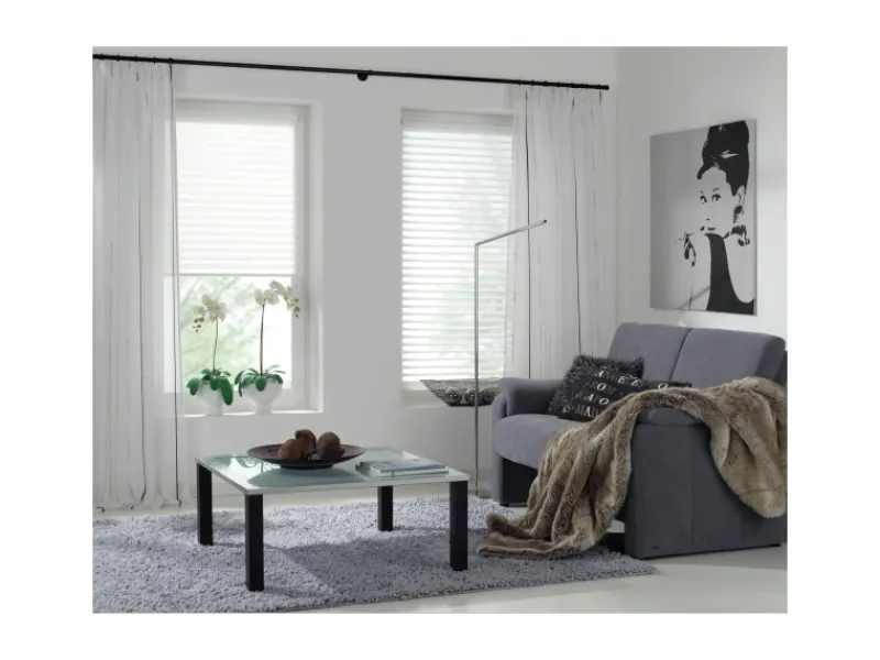 Gardinia Gardinenstange Chicago mit Innenlauf I Ø 20 mm Schwarz - Matt 240 cm