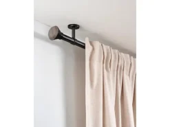 Gardinia Gardinenstange Denver Ø 25 mm 200 cm Schwarz Matt