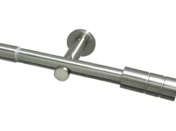 Discount Gardinia Gardinenstange Zylinder -Optik 190 cm - 360 cm Edelstahl
