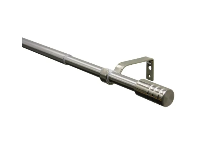 Online Gardinia Gardinenstangen-Set Zylinder Ø 16/19 mm Edelstahl 120 cm - 210 cm