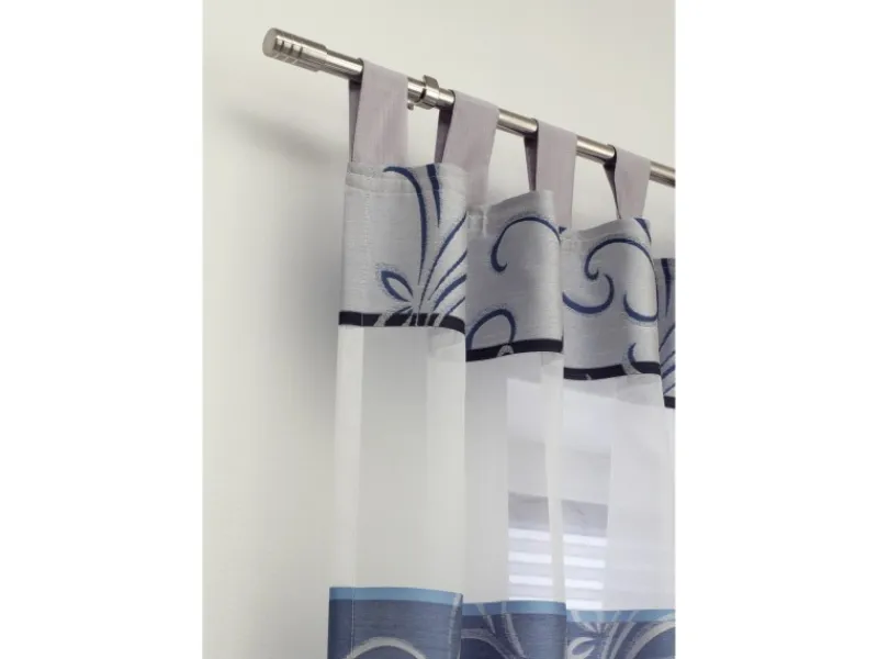 Gardinia Gardinenstangen-Set Zylinder Ø 16/19 mm Edelstahloptik 190 cm - 340 cm