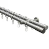 Outlet Gardinia Gardinenstangen-Set Zylinder 2-läufig Ø 20 mm Edelstahloptik 160 cm