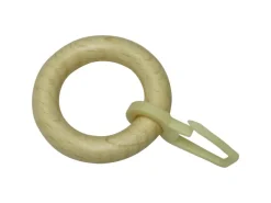 Gardinia Holz-Gardinenringe für Vitragestange Montana Kiefer/Natur 10-er Pack