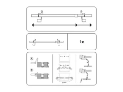 Best Gardinia Klemmstange Press&Go Zylinder Ø 8/10 mm optik 80 cm - 110 cm Edelstahl
