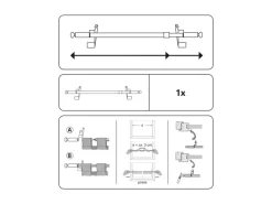 Hot Gardinia Klemmstange Press&Go Kugel Ø 8/10 mm optik 50 cm - 80 cm Edelstahl