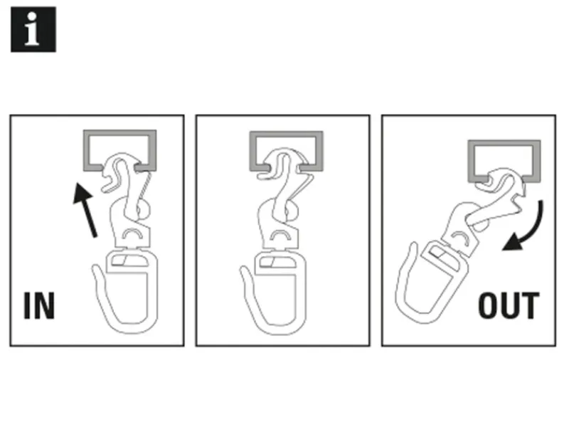 Gardinia Klickgleiter Klick In-Out Weiß 20-er Pack
