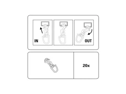 Gardinia Klickgleiter Klick In-Out Weiß 20-er Pack