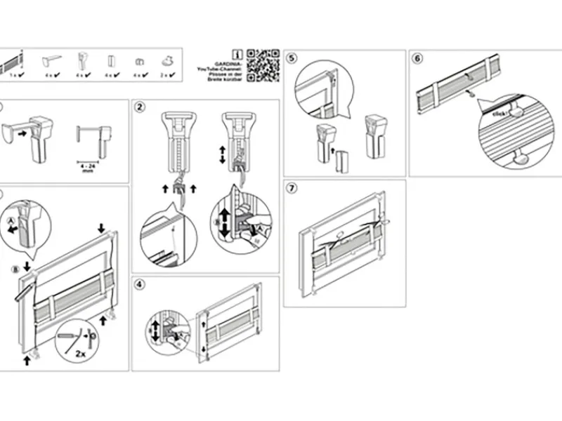 Gardinia Plissee Bella Blätter 40 cm x 130 cm Weiß