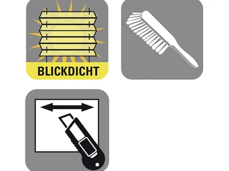 Gardinia Plissee Bella Blätter 50 cm x 130 cm Weiß