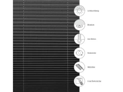 Gardinia Plissee Concept Tageslicht 40 cm x 130 cm Schwarz