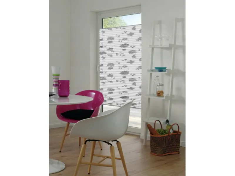 Gardinia Plissee Concept zum Klemmen 50 cm x 130 cm Dekor Blüte