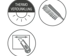 Hot Gardinia Plissee Concept Thermo 40 cm x 130 cm Grau