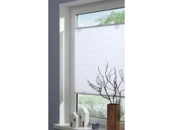 New Gardinia Plissee Solo mit Saugnäpfen 80 cm x 130 cm Weiß