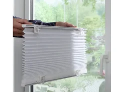 New Gardinia Plissee Solo mit Saugnäpfen 80 cm x 130 cm Weiß