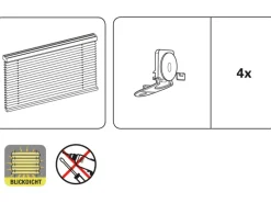 New Gardinia Plissee Solo mit Saugnäpfen 80 cm x 130 cm Weiß