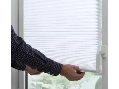 Gardinia Plissee Solo mit Saugnäpfen 70 cm x 130 cm Weiß