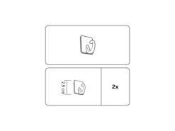 Online Gardinia Raffhaken Selbstklebend Weiß