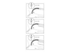 Gardinia Rundbogen links für Vorhangschiene 1-läufig Weiß