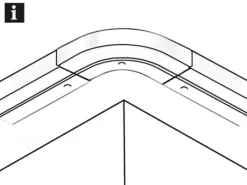 Discount Gardinia Rundbogen 1-läufig GE1 für Verlängerung Weiß 13,5 cm x 13,5 cm