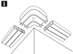 Gardinia Rundbogen 2-läufig GE2 für Verlängerung Weiß 13,5 cm x 13,5 cm