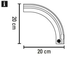 Gardinia Rundbogen rechts für Vorhangschiene 1-läufig Weiß