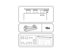 New Gardinia Schlaufengleiter Weiß 10-er Pack