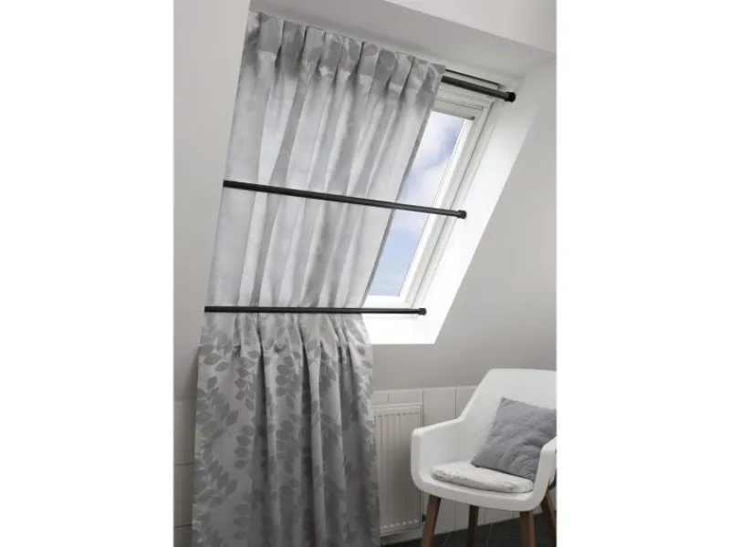 Gardinia Spannstange Ø 23/26 mm Schwarz 130 cm - 220 cm