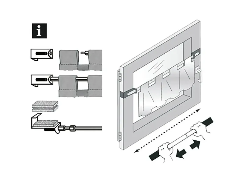 Best Gardinia Spannvitrage Ø 7/9 mm 40 cm - 60 cm Titan
