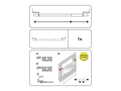 Best Gardinia Spannvitrage Ø 7/9 mm 40 cm - 60 cm Titan