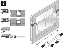 Gardinia Spannvitrage Ø 7/9 mm Schwarz-Matt 90 cm - 130 cm