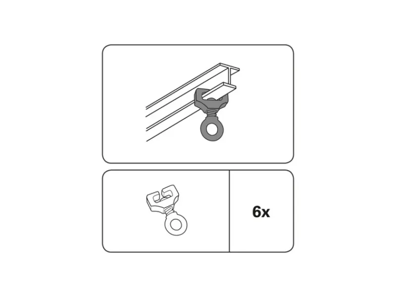 Online Gardinia T-Feststeller Weiß 6-er Pack