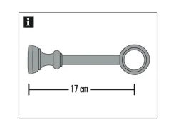 Hot Gardinia Träger Bifo für Ø 28 mm geschlossen Weiß 17 cm
